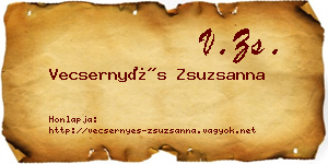 Vecsernyés Zsuzsanna névjegykártya
