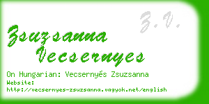 zsuzsanna vecsernyes business card