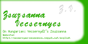 zsuzsanna vecsernyes business card